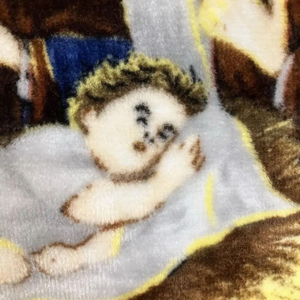 Nativity Scene Blanket Shining Light Christmas Heavyweight Blanket 50 X 60 in.